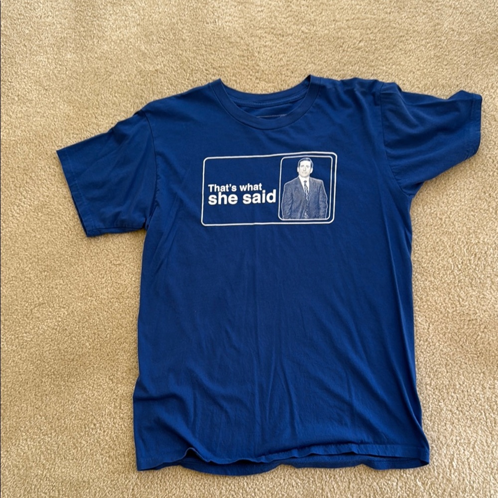 JCPenney Blue Short Sleeve Tees with Graphic Designs